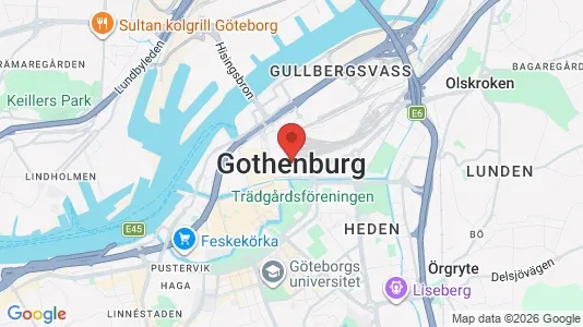 Kontorslokaler att hyra i Göteborg Östra - kort over placeringen