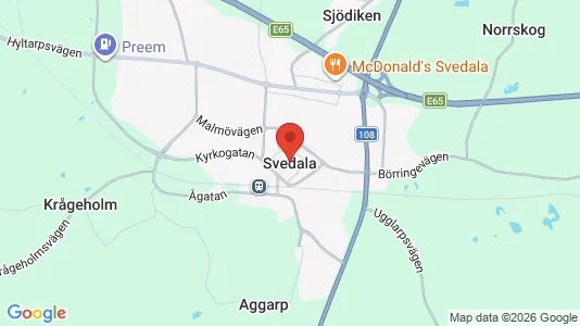 Butikslokaler att hyra i Svedala - kort over placeringen