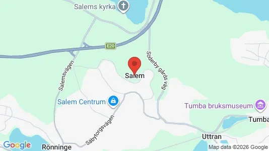 Butikslokaler att hyra i Salem - kort over placeringen