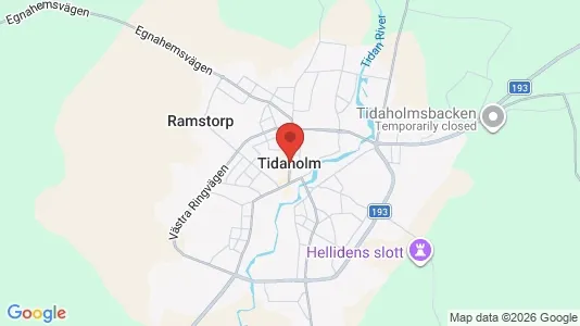 Butikslokaler att hyra i Tidaholm - kort over placeringen