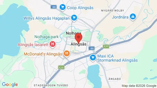 Butikslokaler att hyra i Alingsås - Bild från Google Street View