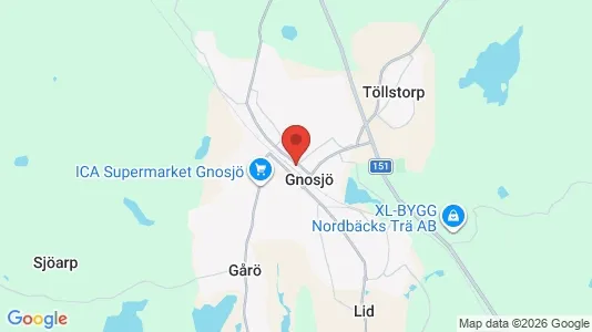 Butikslokaler att hyra i Gnosjö - kort over placeringen