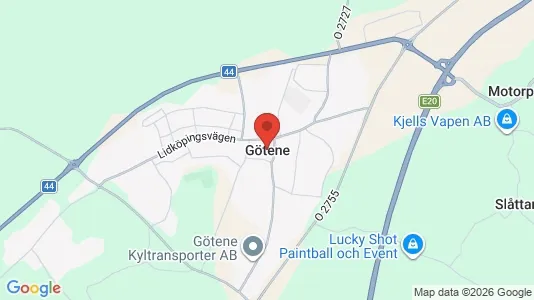 Butikslokaler att hyra i Götene - kort over placeringen
