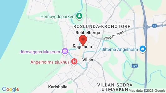 Butikslokaler att hyra i Ängelholm - kort over placeringen