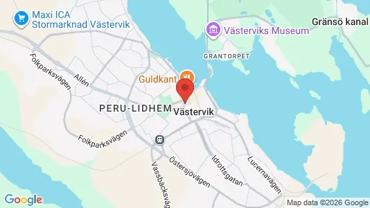 Butikslokaler att hyra i Västervik - Bild från Google Street View