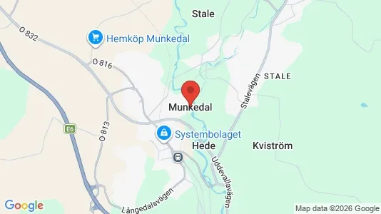 Butikslokaler att hyra i Munkedal - kort over placeringen