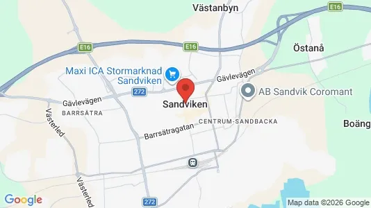 Butikslokaler att hyra i Sandviken - Bild från Google Street View