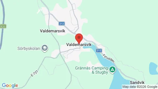 Butikslokaler att hyra i Valdemarsvik - Bild från Google Street View