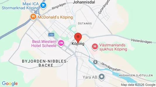 Butikslokaler att hyra i Köping - Bild från Google Street View