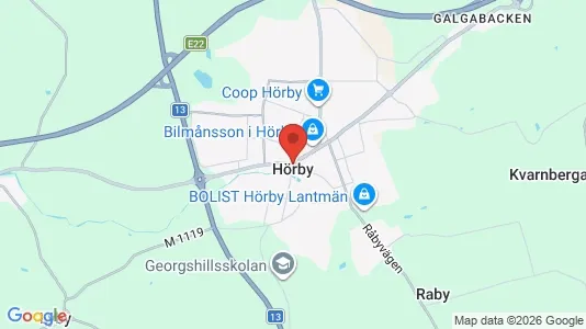 Butikslokaler att hyra i Hörby - Bild från Google Street View