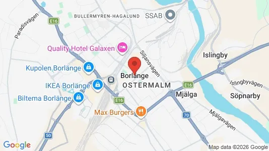 Butikslokaler att hyra i Borlänge - Bild från Google Street View