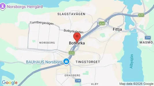 Butikslokaler att hyra i Botkyrka - kort over placeringen