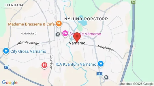 Kontorslokaler att hyra i Värnamo - kort over placeringen