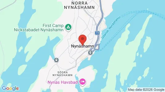 Butikslokaler att hyra i Nynäshamn - kort over placeringen