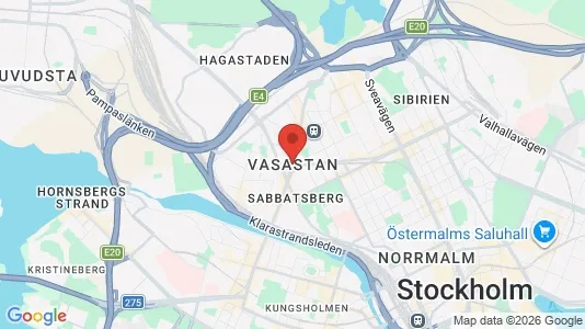 Kliniklokaler att hyra i Vasastan - kort over placeringen