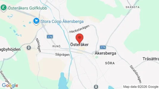 Industrilokaler att hyra i Österåker - kort over placeringen