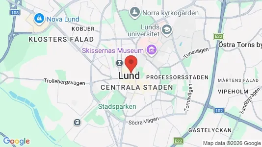 Kontorslokaler att hyra i Lund - kort over placeringen