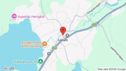 Butikslokaler att hyra i Lerum - kort over placeringen