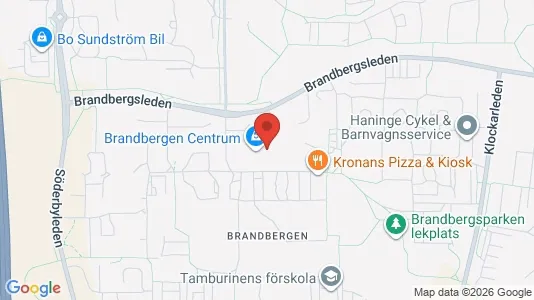 Butikslokaler att hyra i Haninge - kort over placeringen