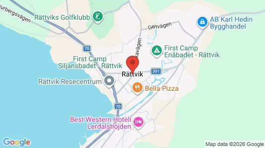 Butikslokaler att hyra i Rättvik - kort over placeringen